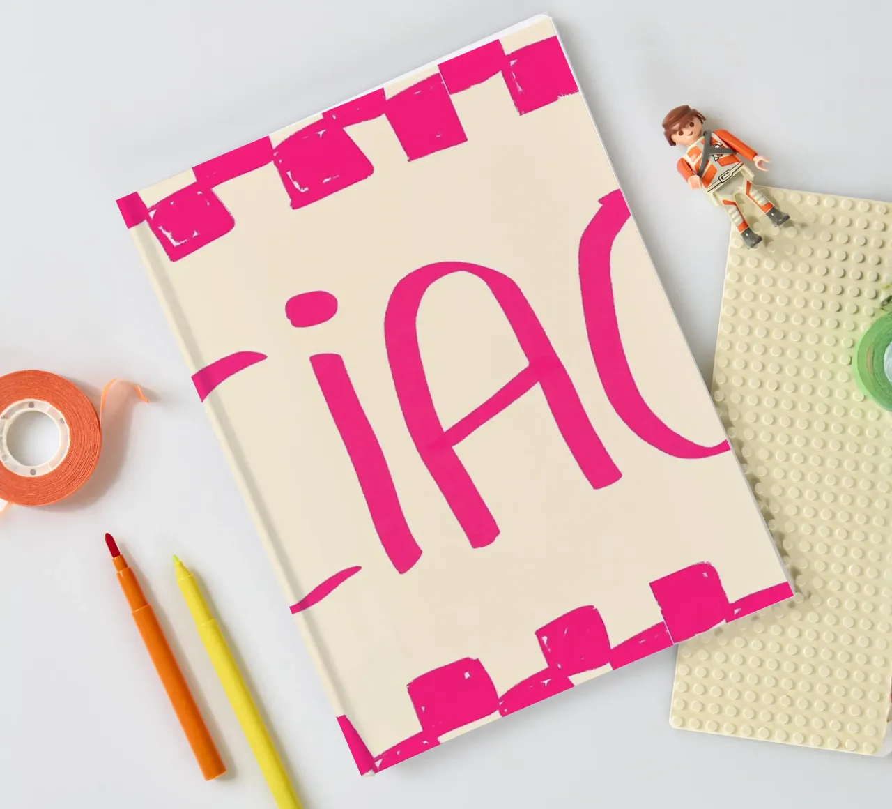 Ciao Pink Checkered Frame notebook by Tory