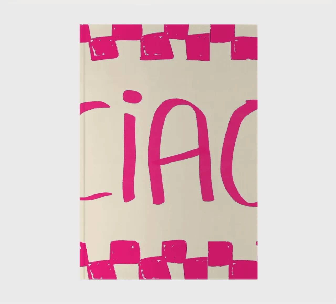Ciao Pink Checkered Frame notebook by Tory