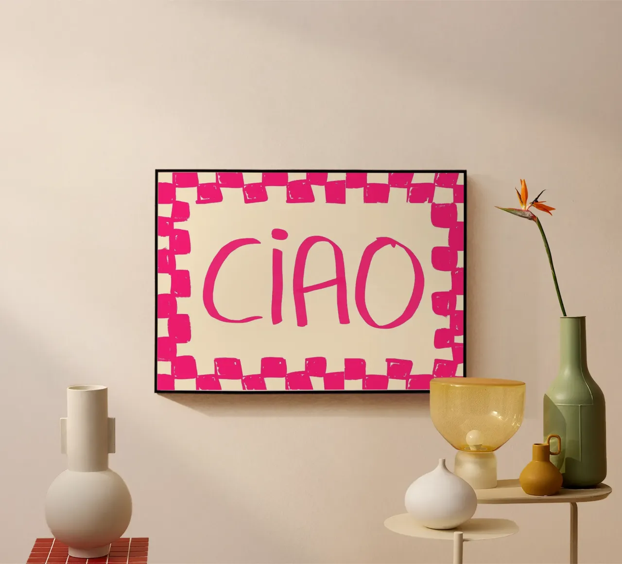 Telaio a scacchi Ciao Pink plexiglass da Tory
