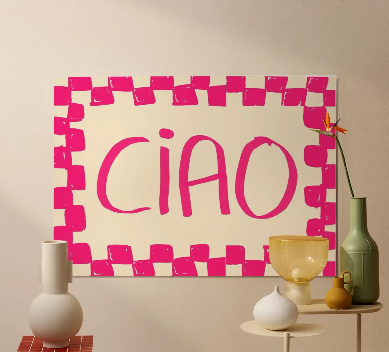 Telaio a scacchi Ciao Pink carta hahnemühle da Tory