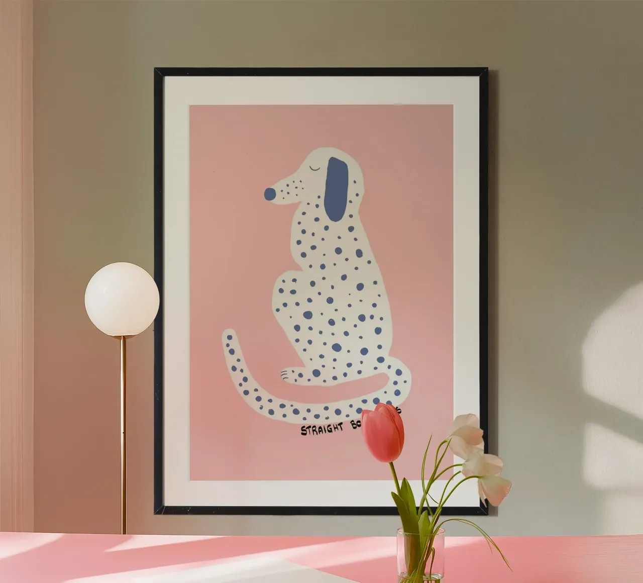 Cane dalmata con vibrazioni di boss dritto carta hahnemühle da Tory