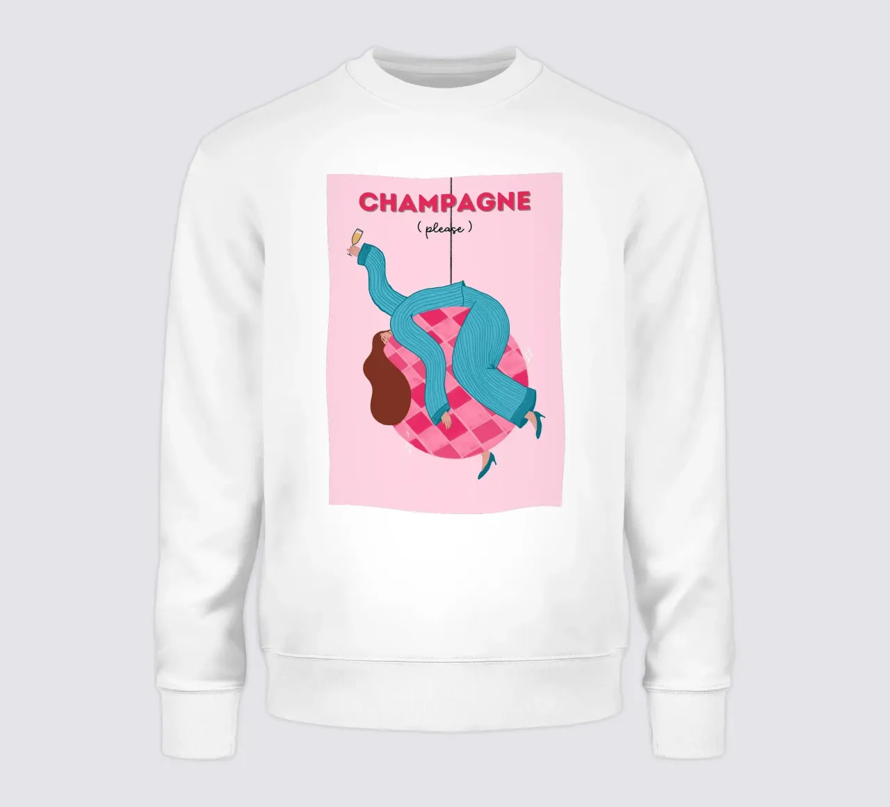 Illustrazione Champagne Please felpa da Tory
