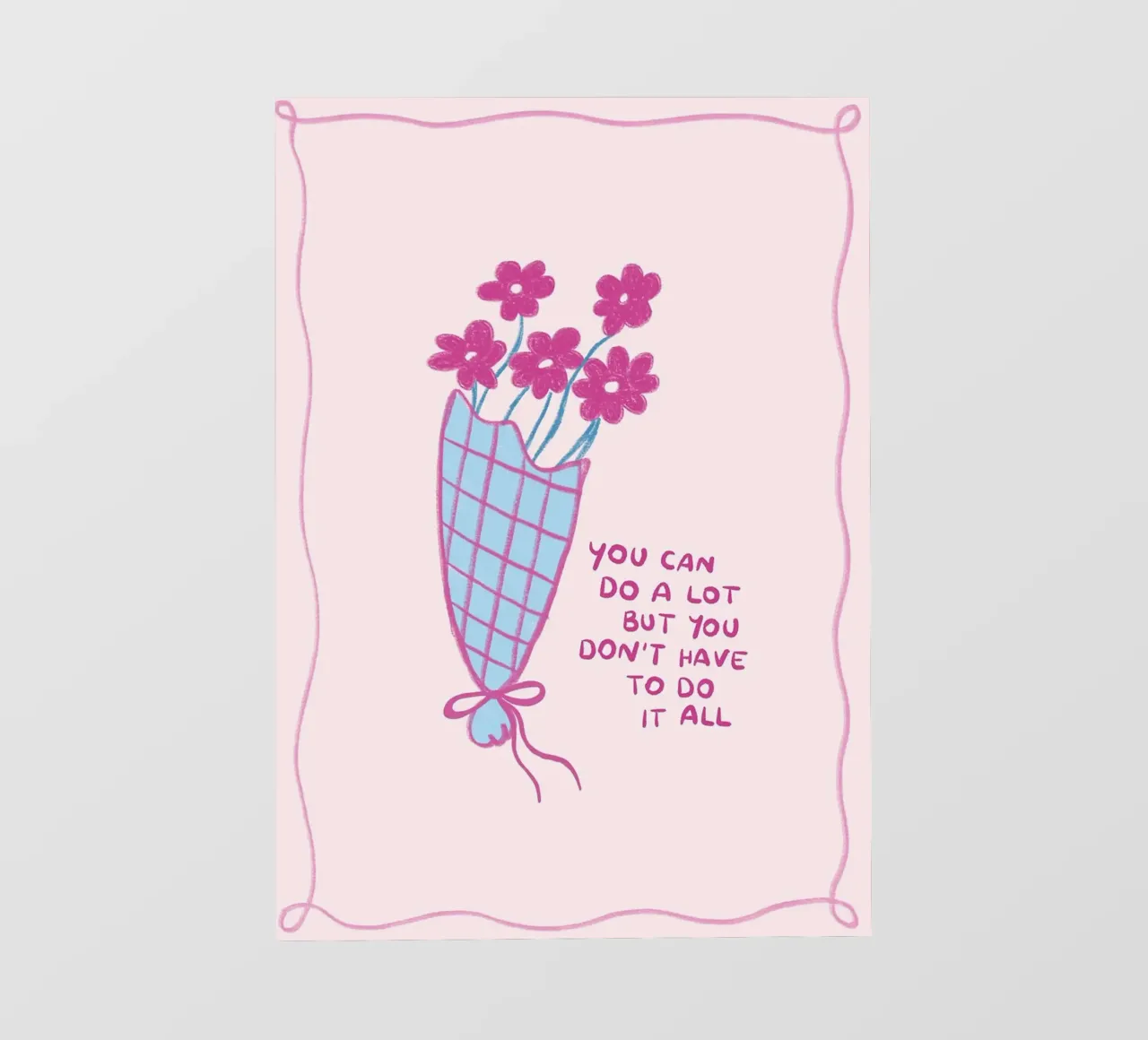 Bouquet floreale con citazione d'ispirazione telo in pvc da Tory