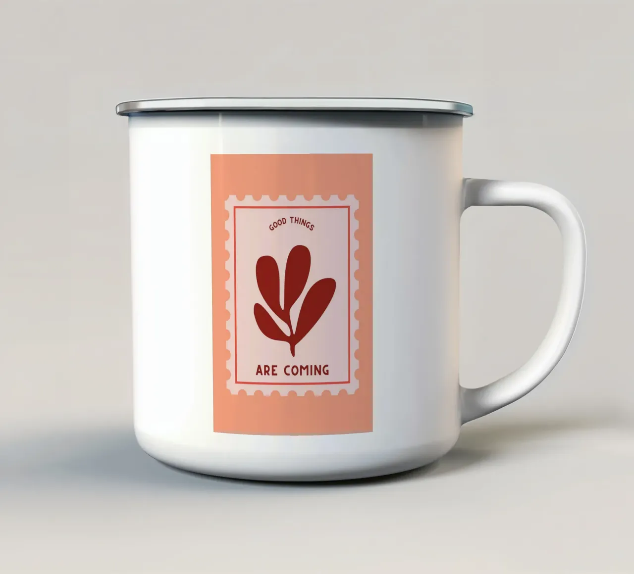 Le cose belle stanno arrivando tazza in smalto da Tory