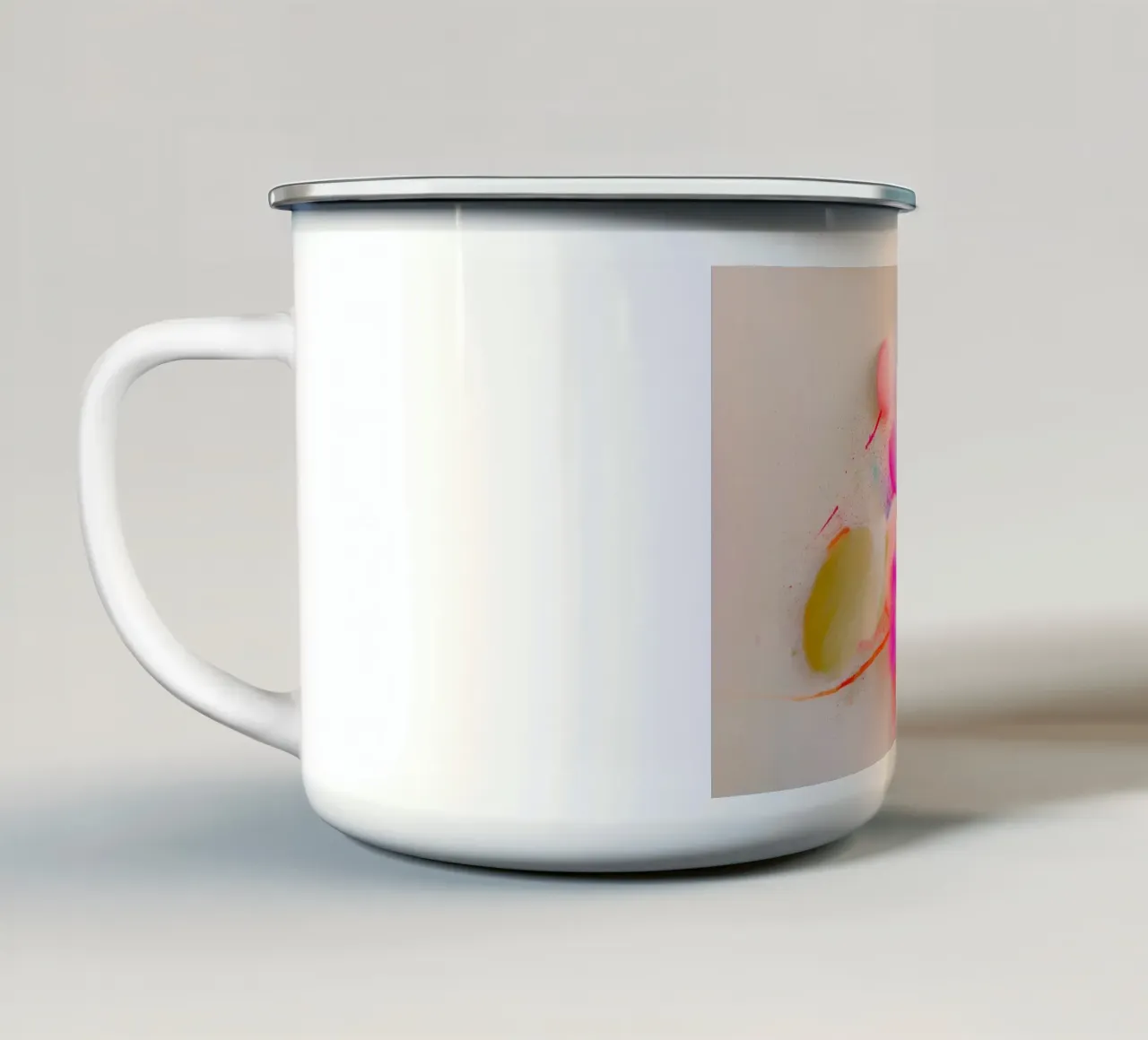 La luminosità delle forme tazza in smalto da Carina Pop & Pastell