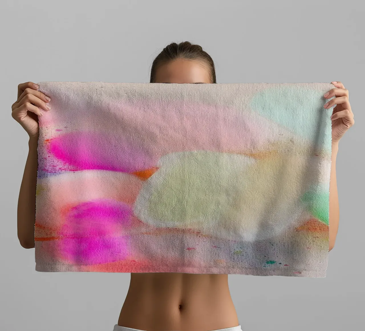 The luminosity of shapes towel by Carina Pop & Pastell