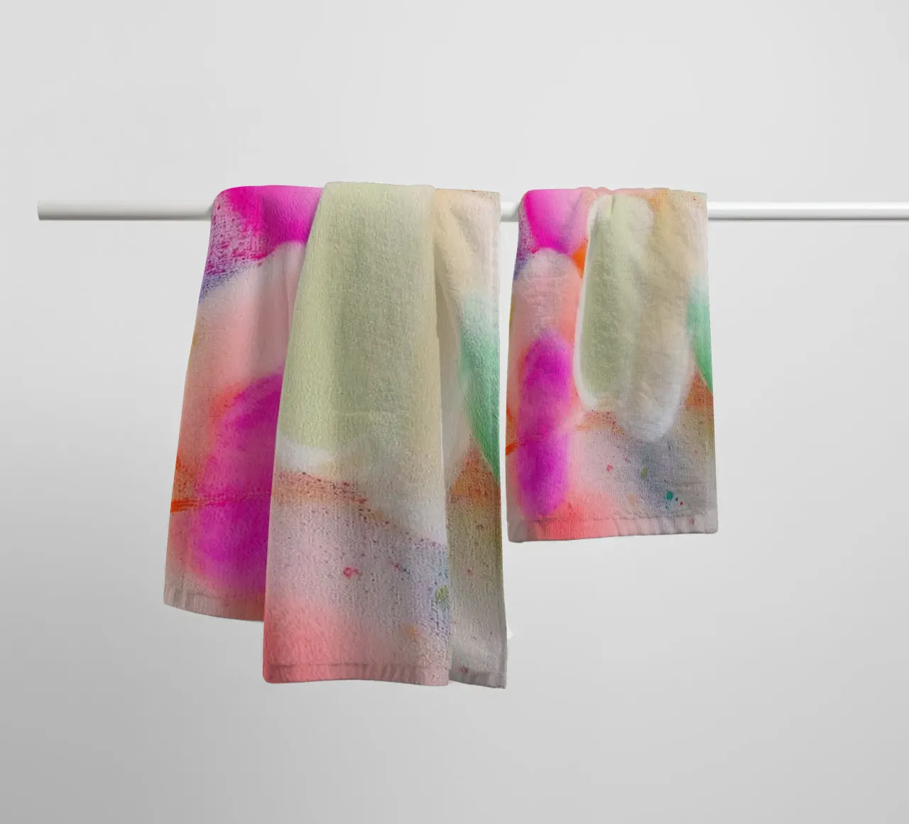 The luminosity of shapes towel by Carina Pop & Pastell