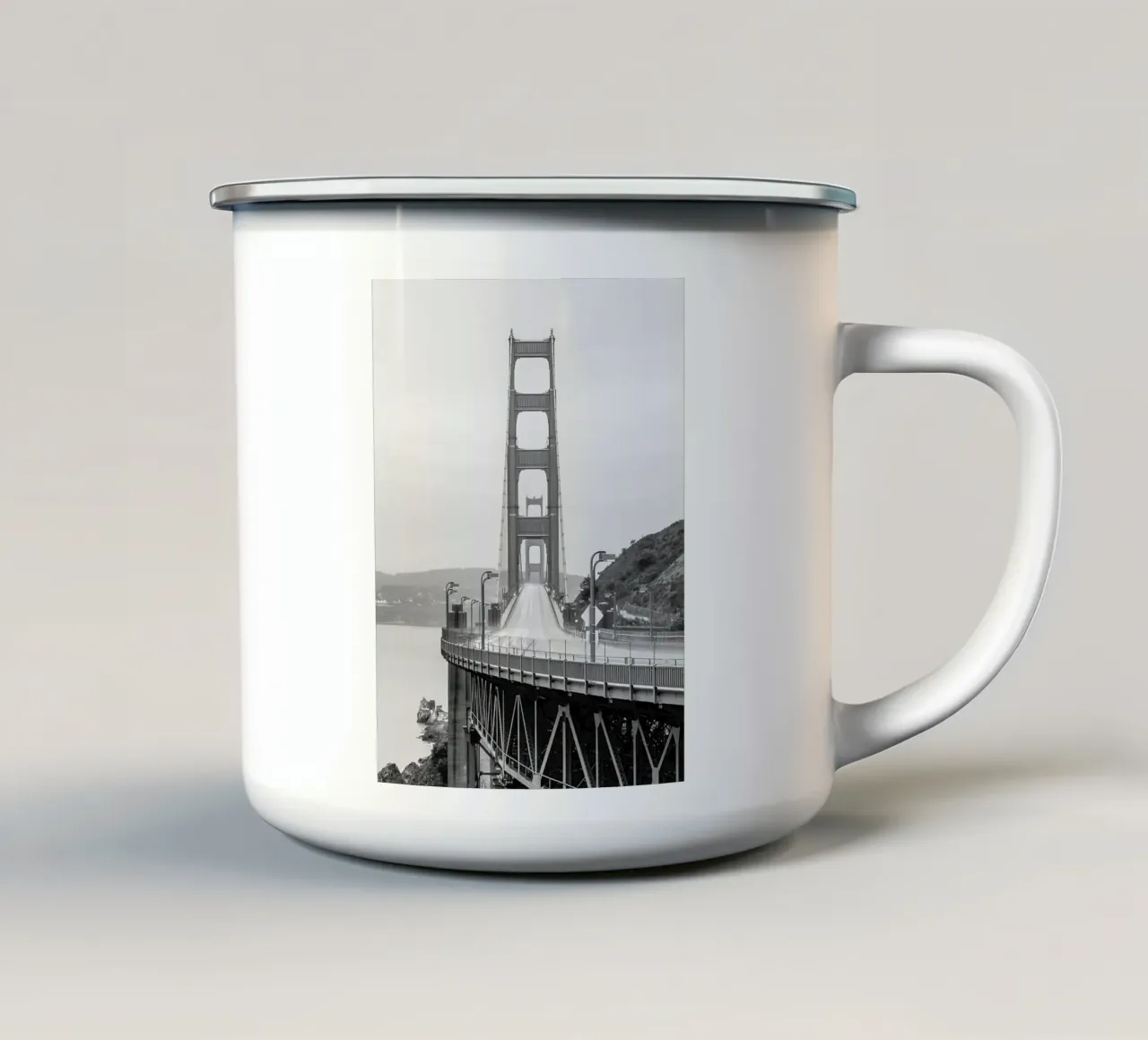 Ponte d'oro di San Francisco tazza in smalto da Osbaldoart
