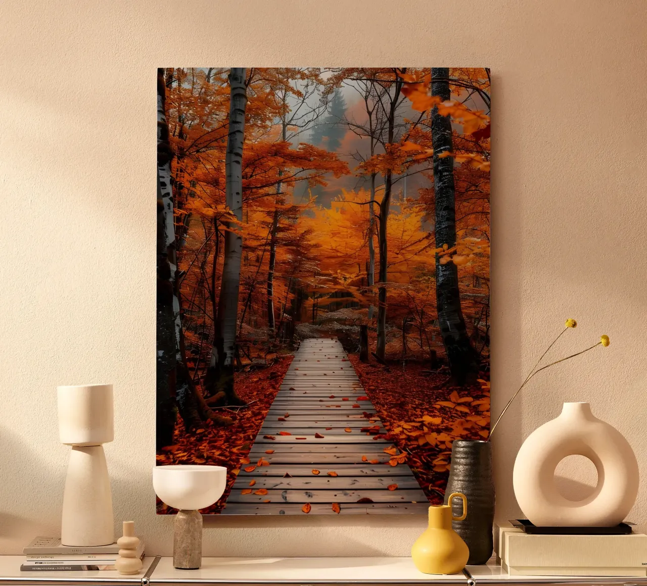 Passerella verso l'autunno alluminio dibond da Pixel Boy