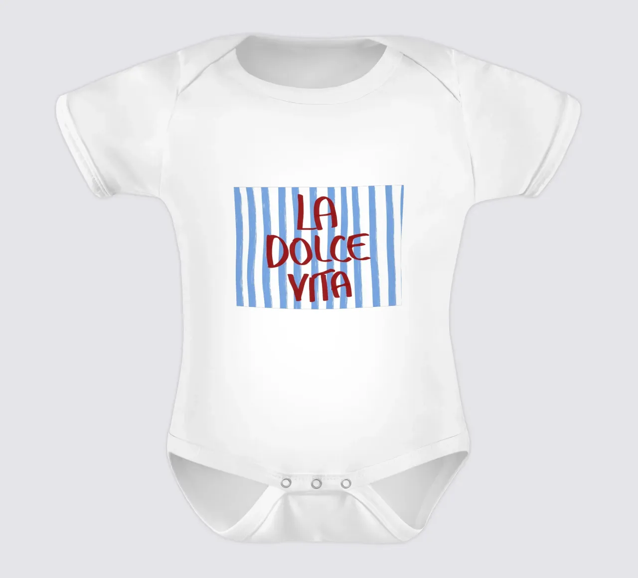 La Dolce Vita Red Text Art body neonato maniche corte da Tory