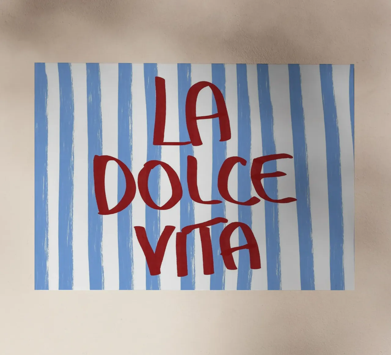 La Dolce Vita Red Text Art pellicola backlit da Tory