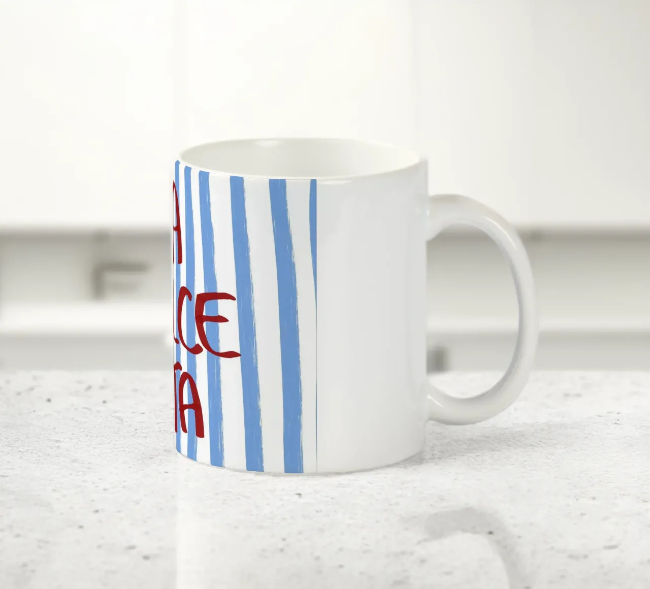 La Dolce Vita Red Text Art tazza in ceramica da Tory