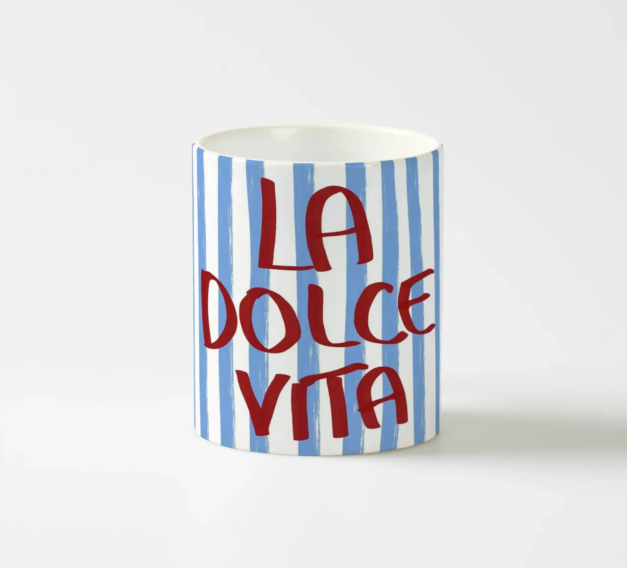 La Dolce Vita Red Text Art tazza in ceramica da Tory