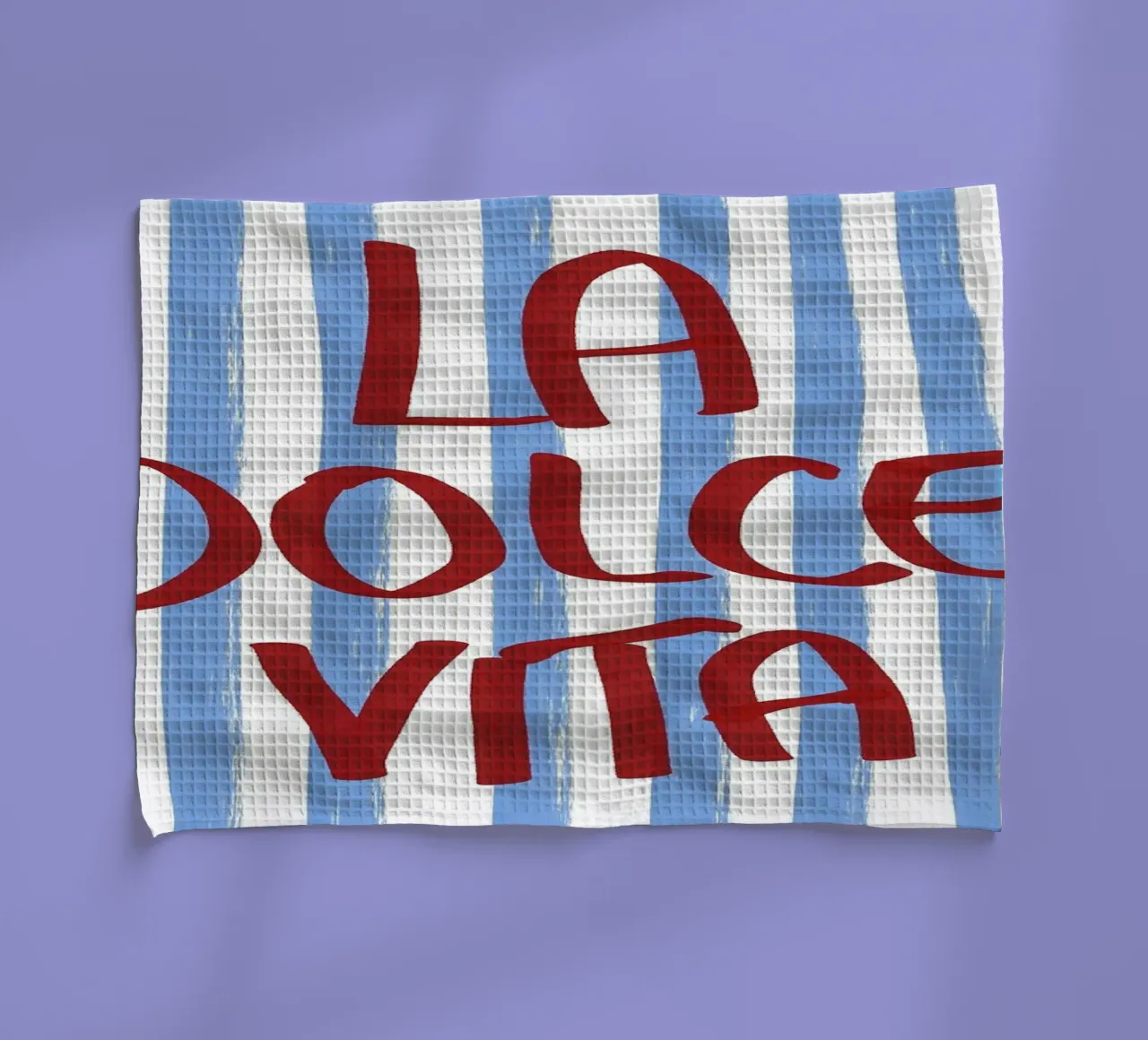 La Dolce Vita Red Text Art canovaccio da cucina da Tory
