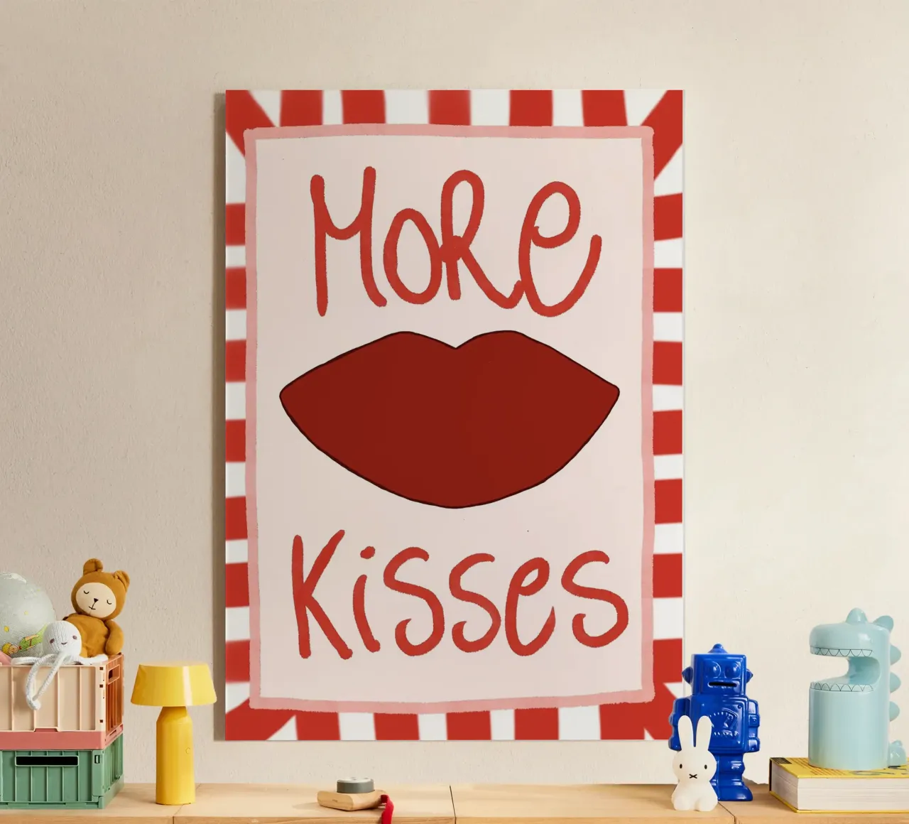Altri baci labbra rosse e bianche plexiglass da Tory