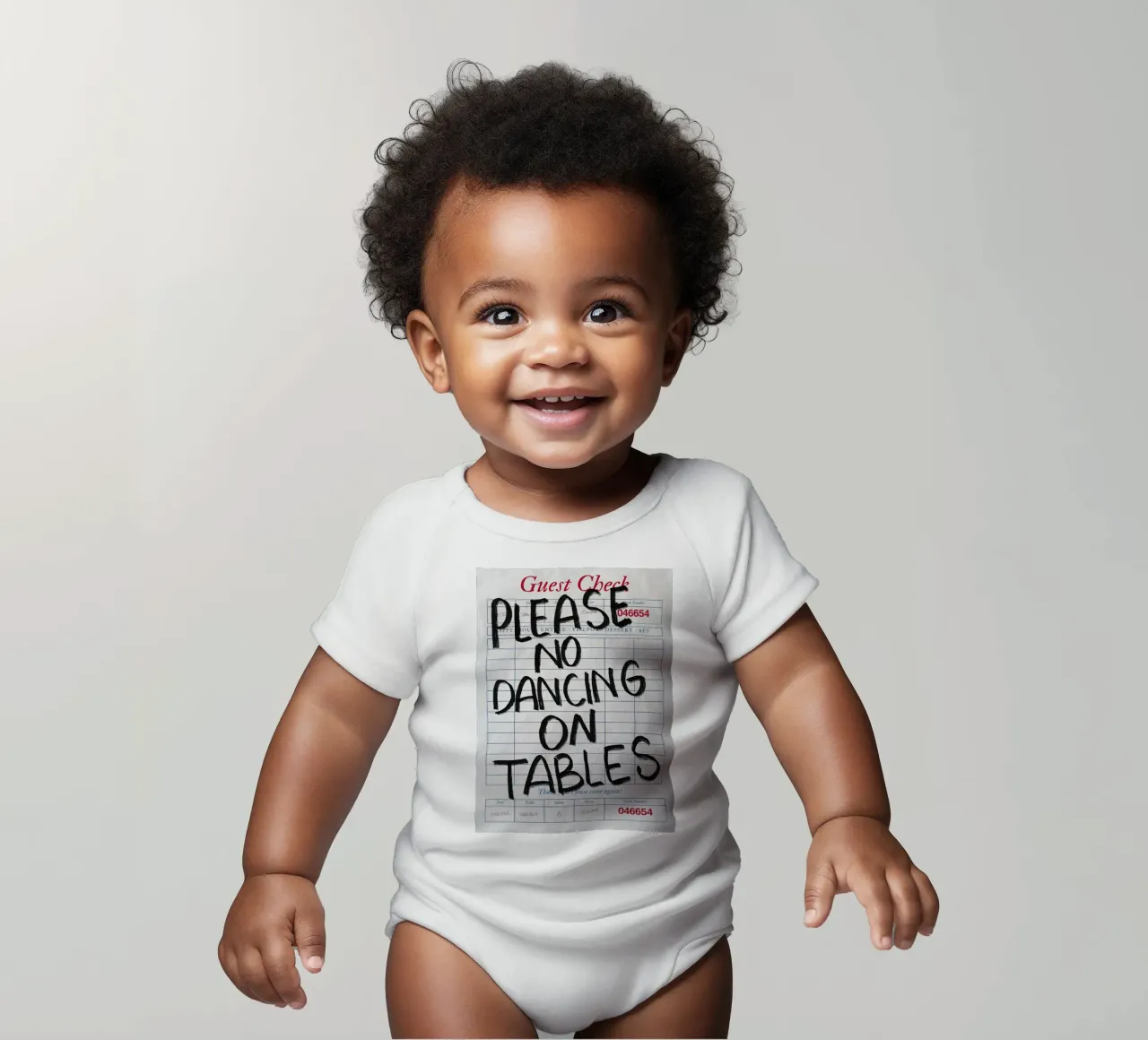 Tanzen auf Tischen verboten Guest Check Kurzarm Babybody von Tory