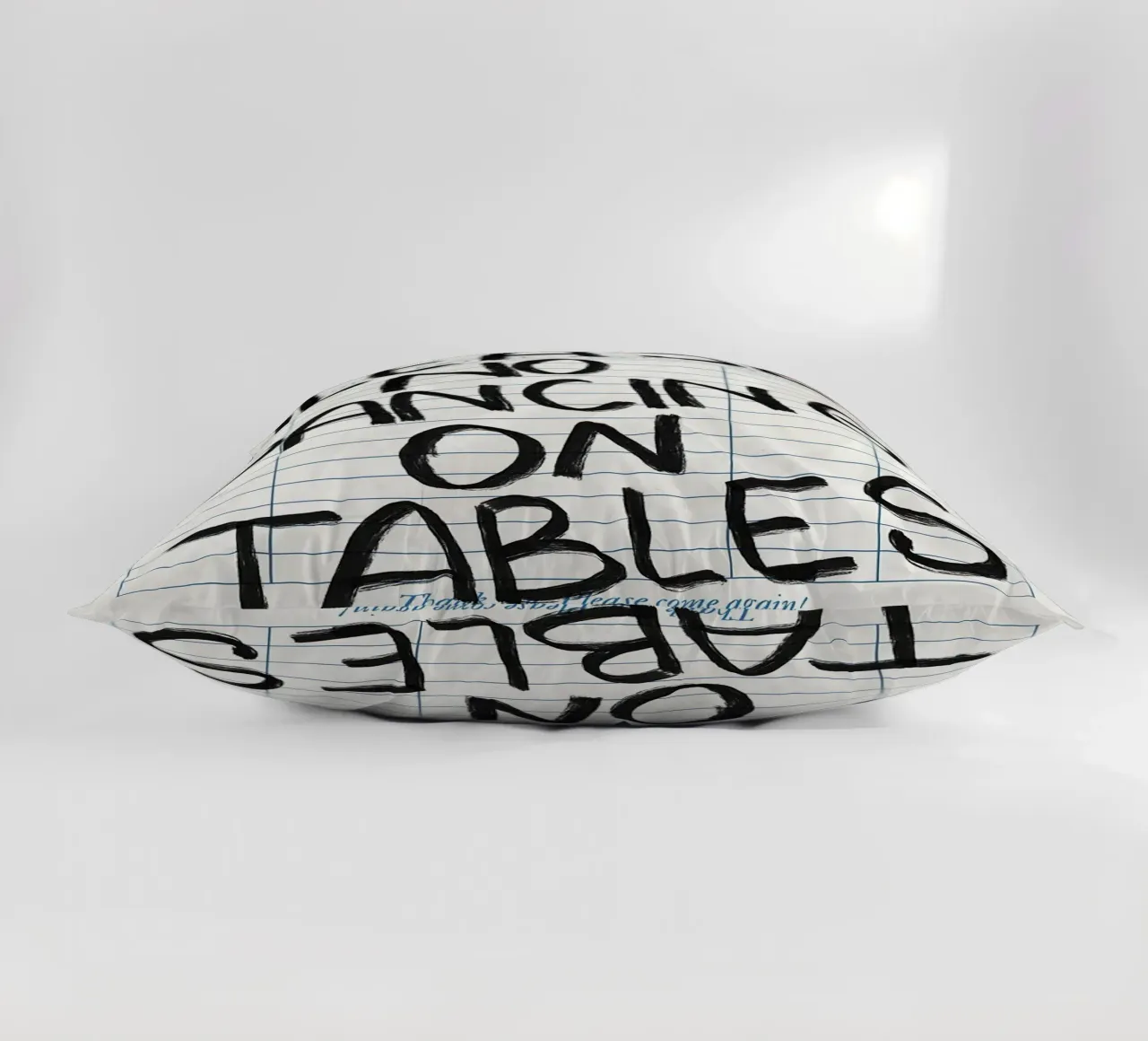 No Dancing on Tables Guest Check decorative cushion by Tory