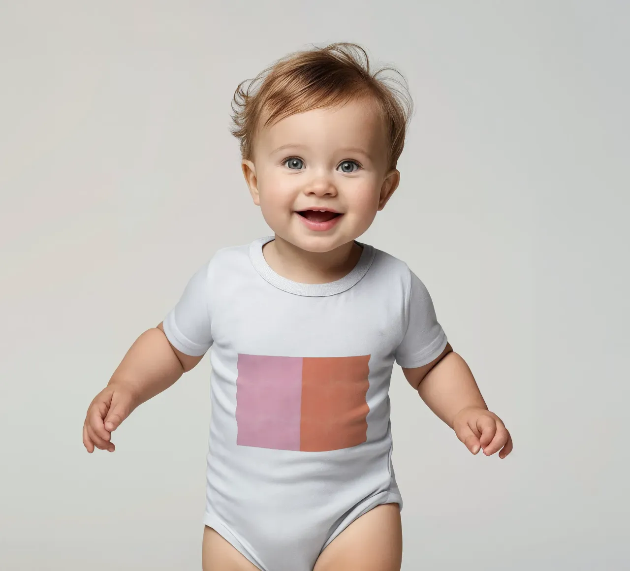 Sfondo astratto rosa e arancione body neonato maniche corte da Tory