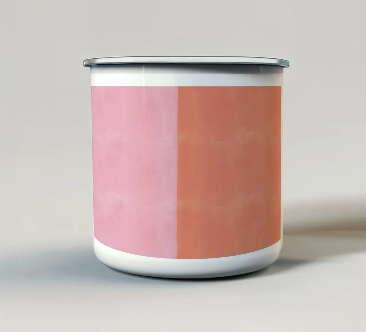Roze en oranje abstracte achtergrond emaille mok van Tory