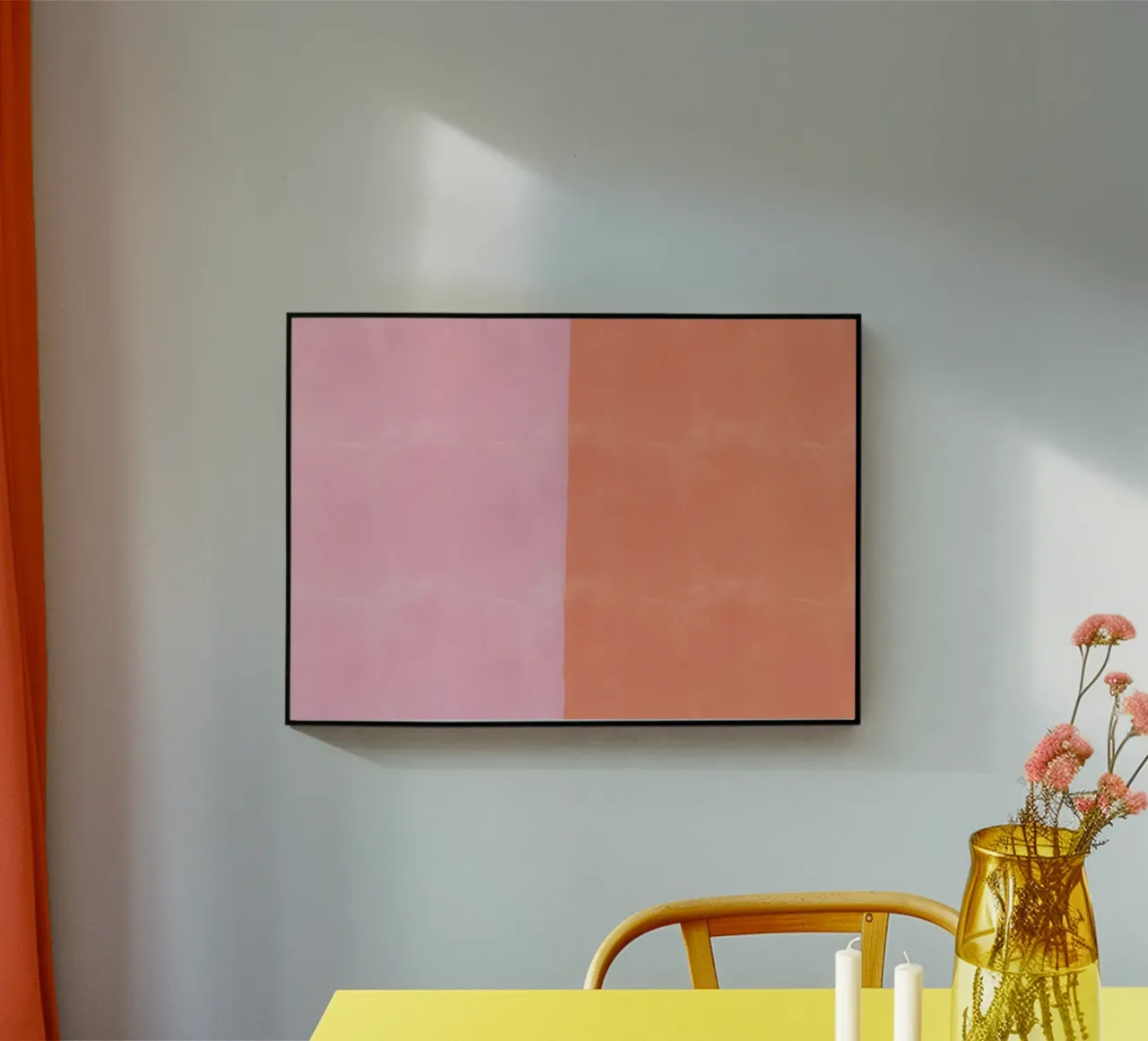 Sfondo astratto rosa e arancione plexiglass da Tory