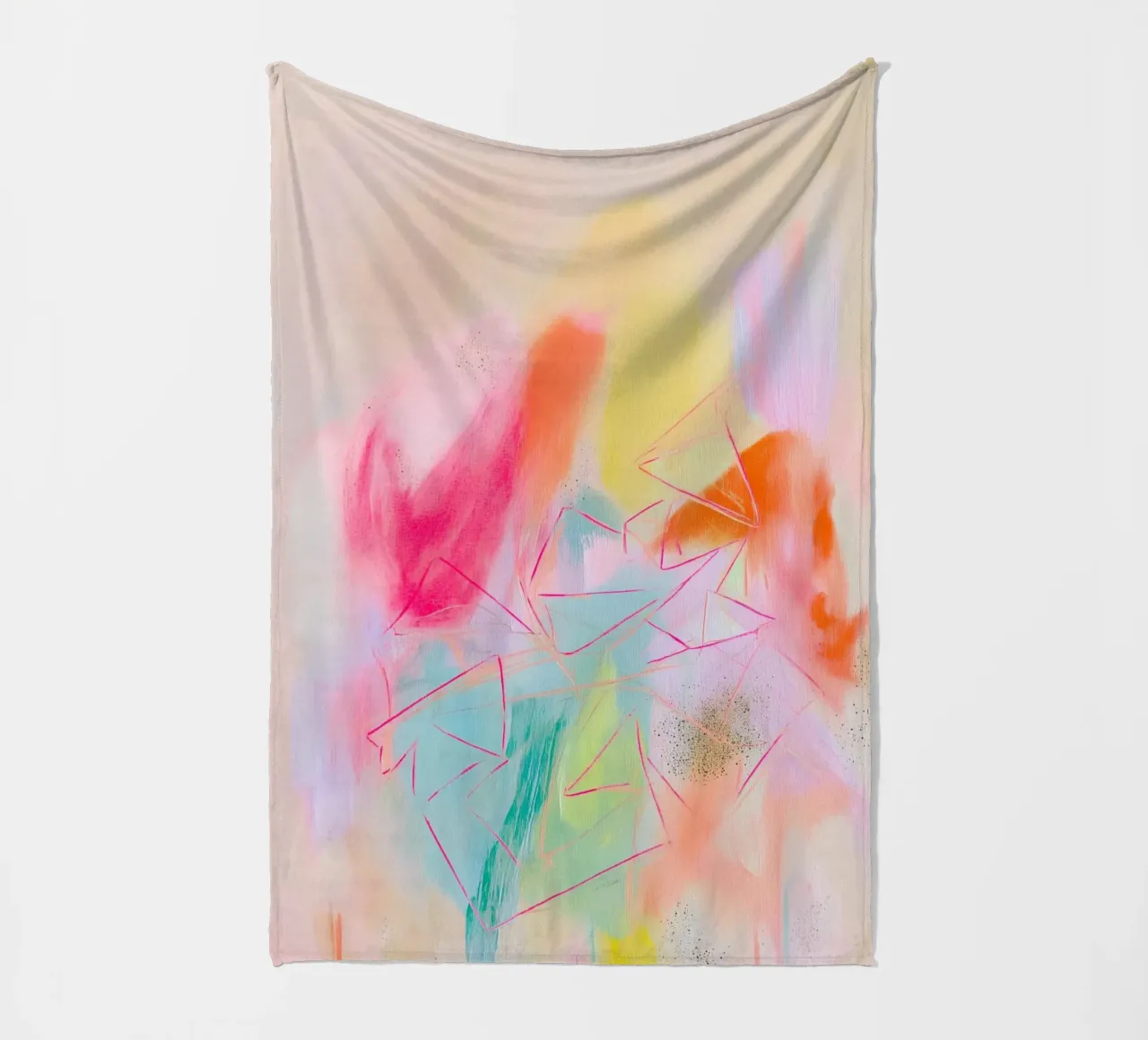 Strahlende Dynamik pop Fleecedecke von Carina Pop & Pastell