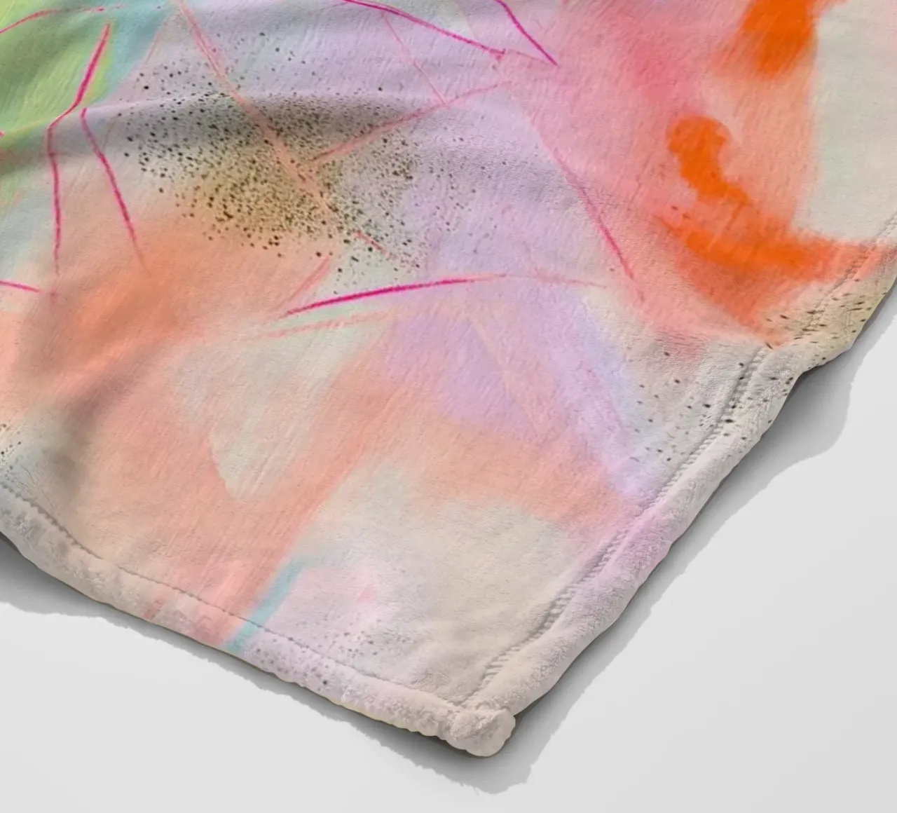 Strahlende Dynamik pop Fleecedecke von Carina Pop & Pastell