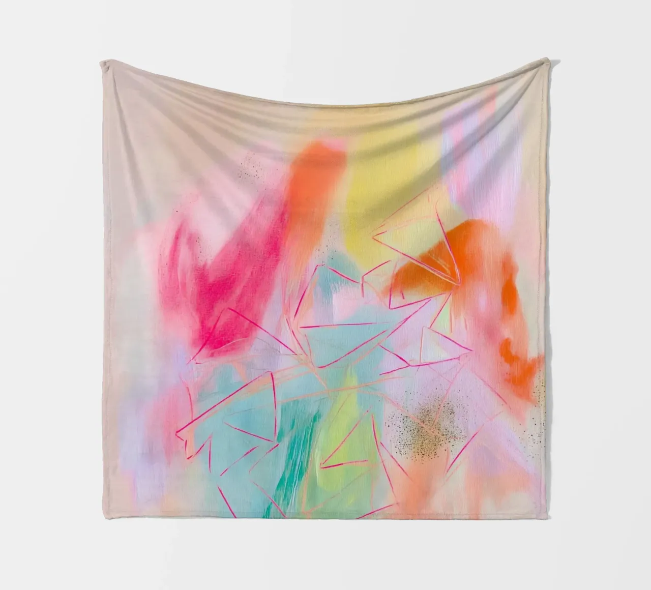 Strahlende Dynamik pop Fleecedecke von Carina Pop & Pastell