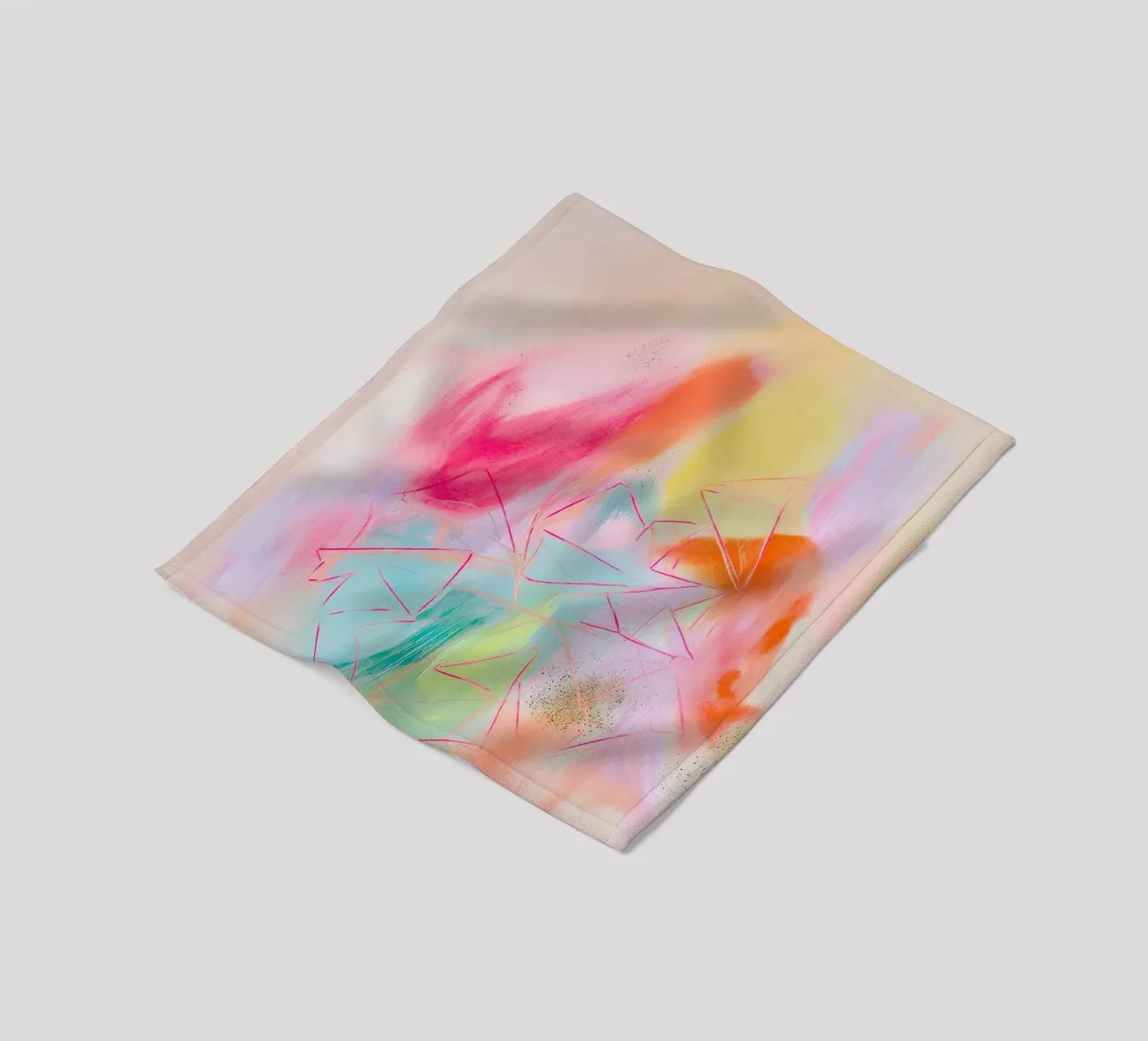 Strahlende Dynamik pop Fleecedecke von Carina Pop & Pastell