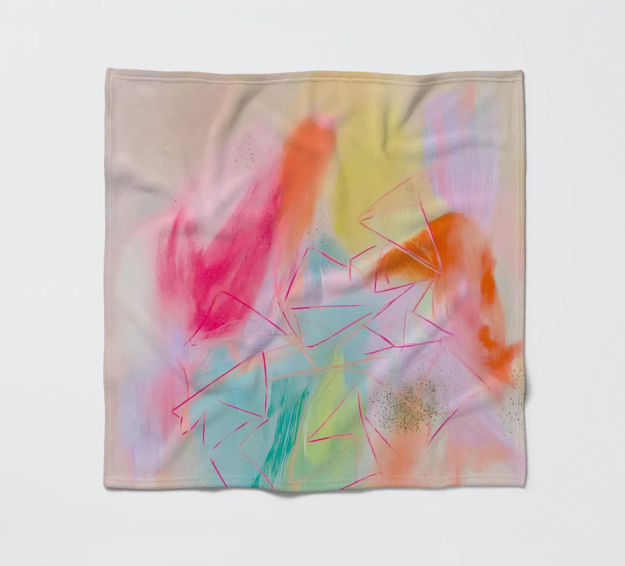 Strahlende Dynamik pop Fleecedecke von Carina Pop & Pastell