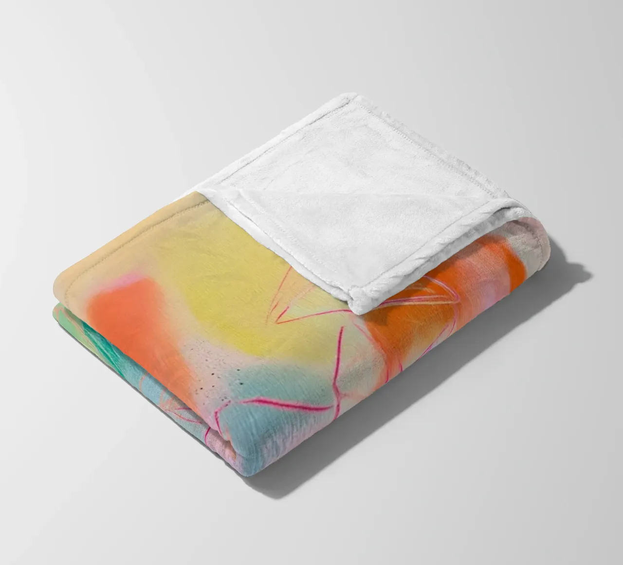 Strahlende Dynamik pop Fleecedecke von Carina Pop & Pastell