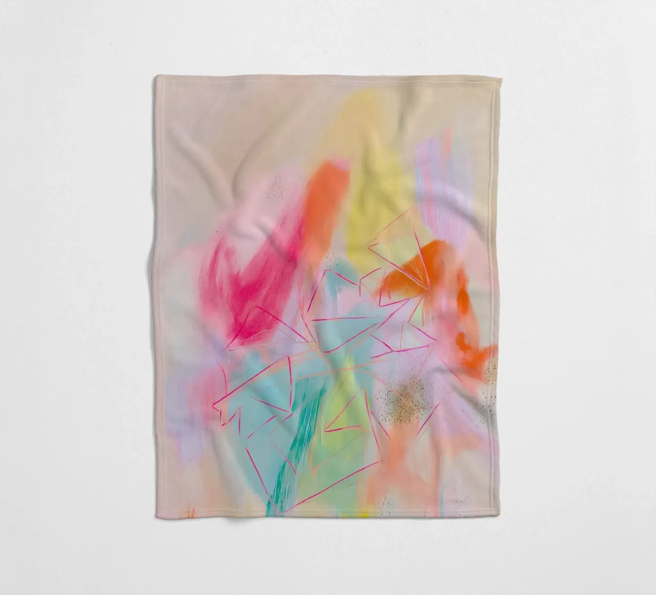 Strahlende Dynamik pop Fleecedecke von Carina Pop & Pastell