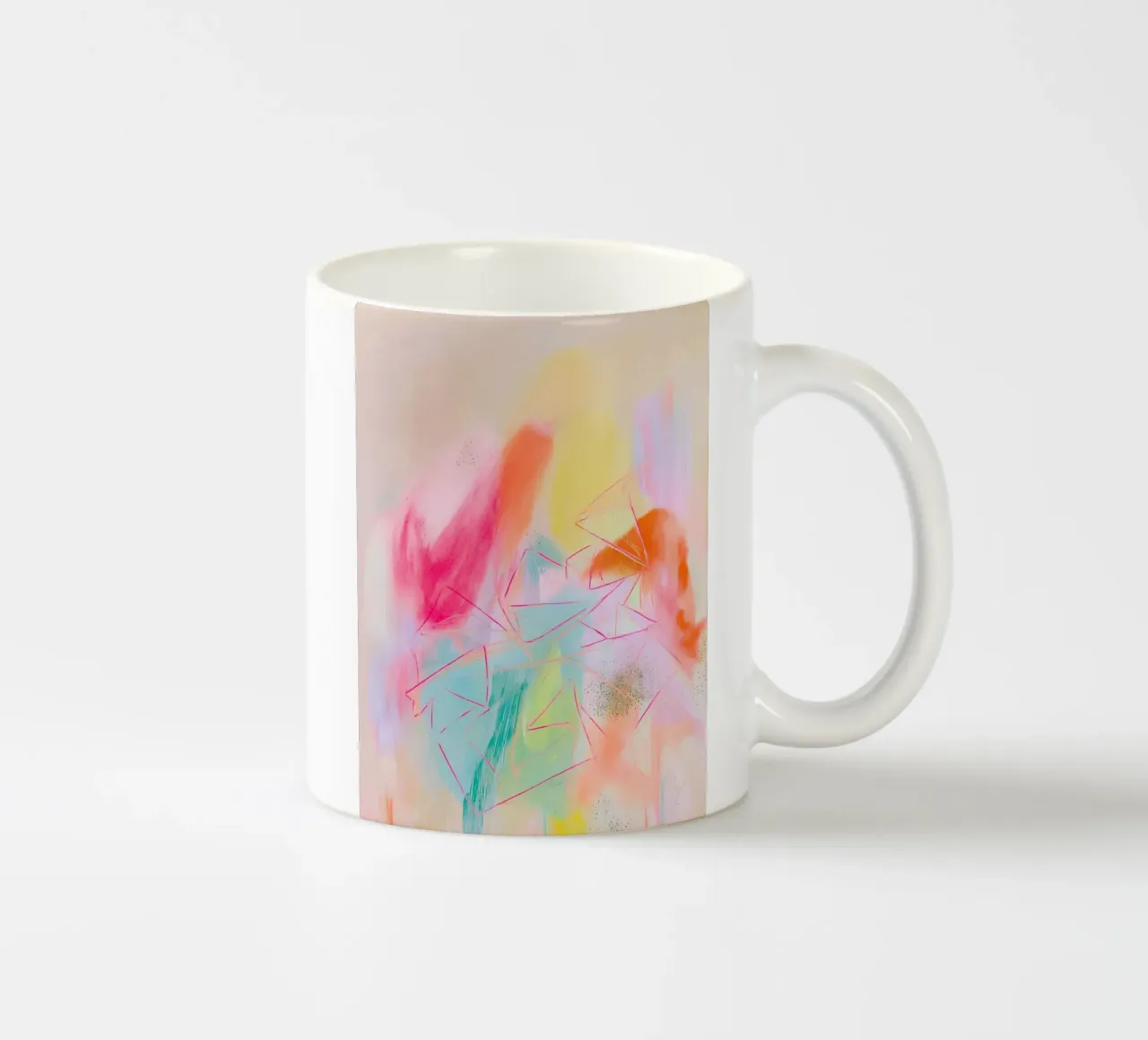 Dinamica radiante pop tazza in ceramica da Carina Pop & Pastell