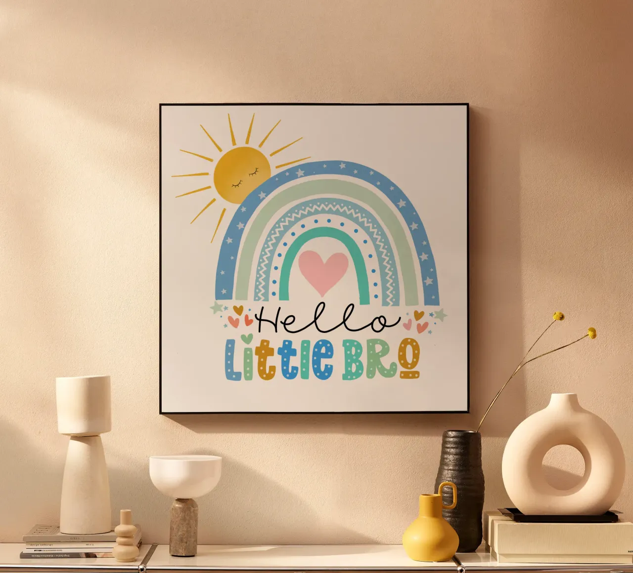 Ciao fratellino alluminio dibond da CalliLetters