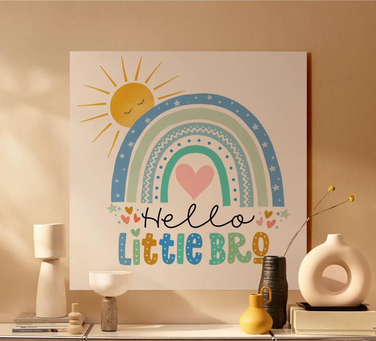 Ciao fratellino alluminio dibond da CalliLetters