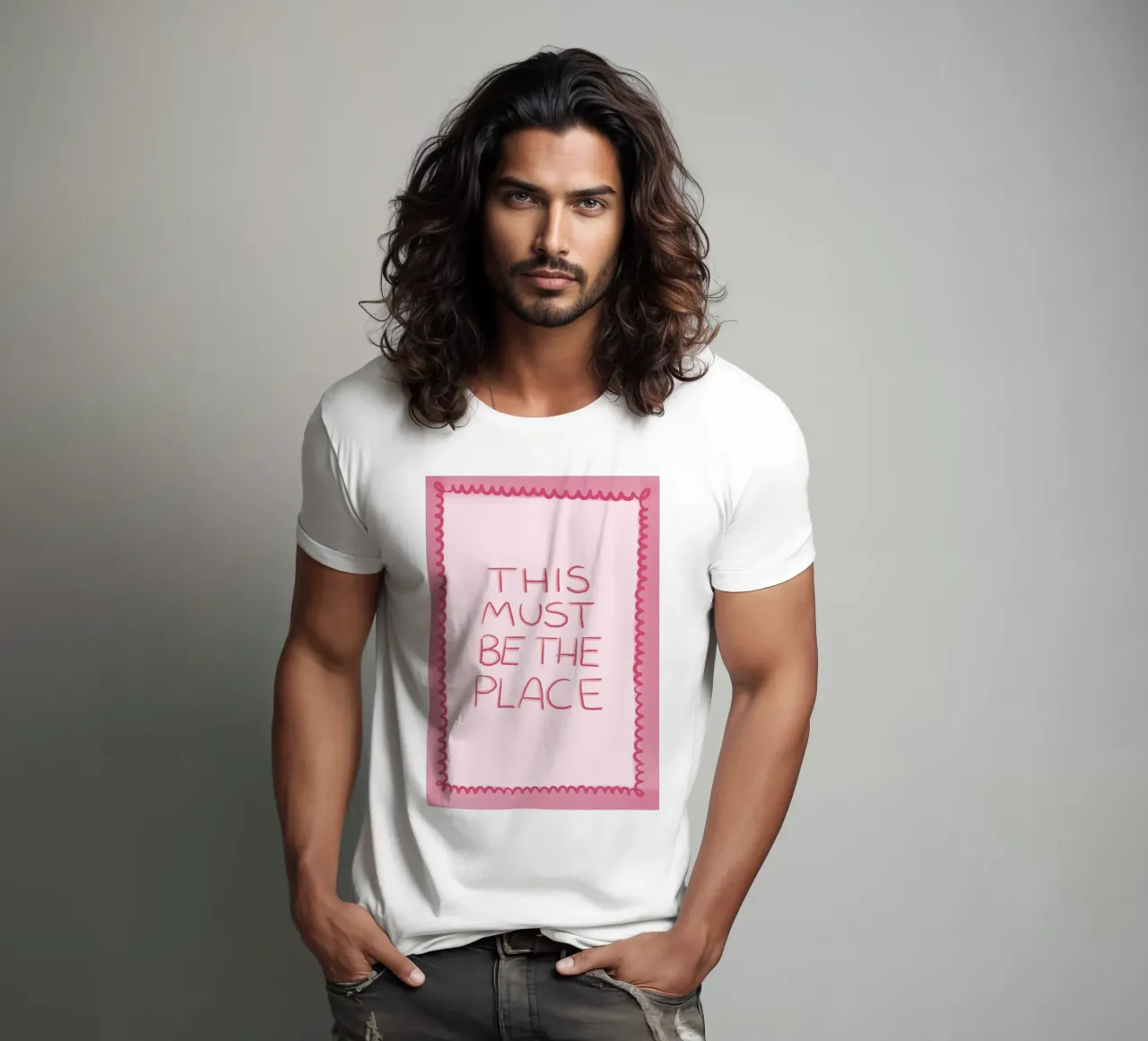 Questo deve essere il posto giusto Rosa t-shirt da Tory