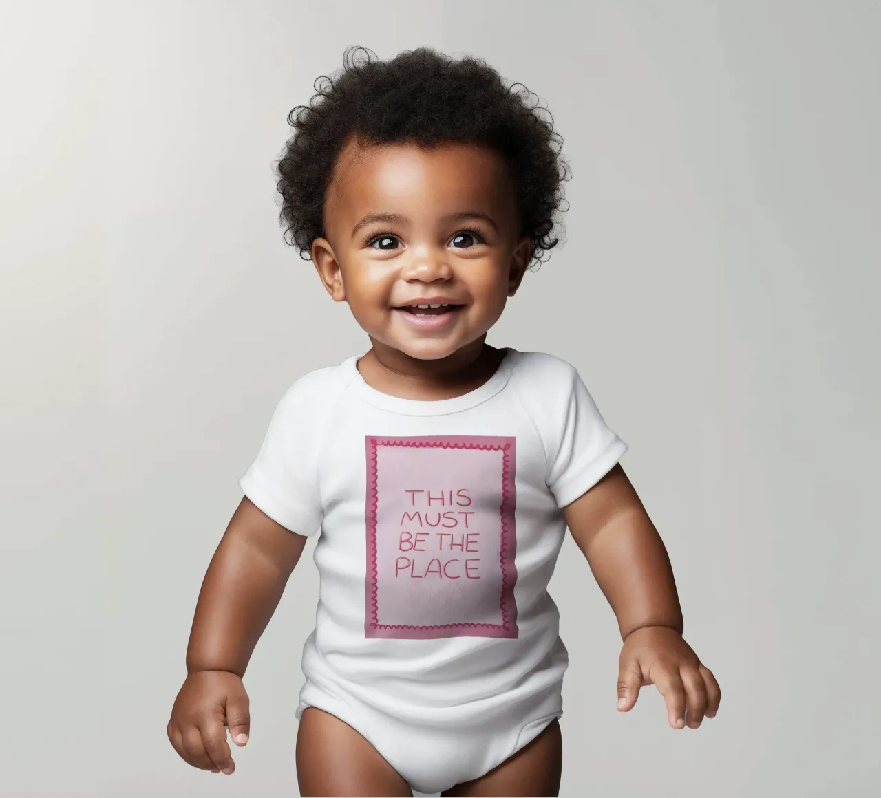 Questo deve essere il posto giusto Rosa body neonato maniche corte da Tory