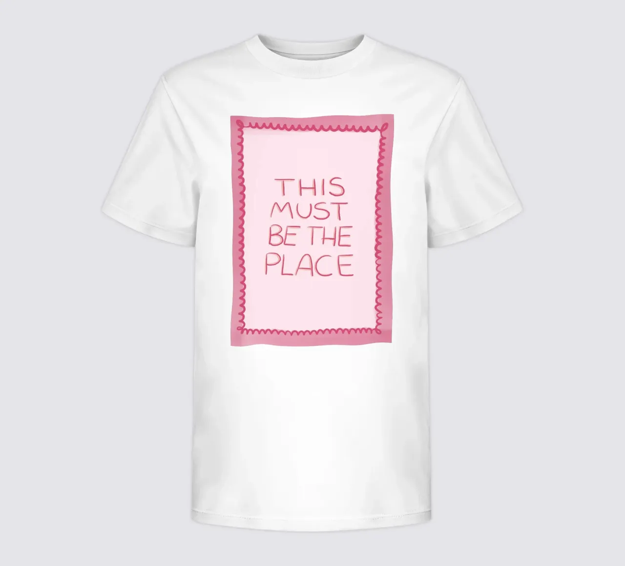 Questo deve essere il posto giusto Rosa t-shirt bambini da Tory