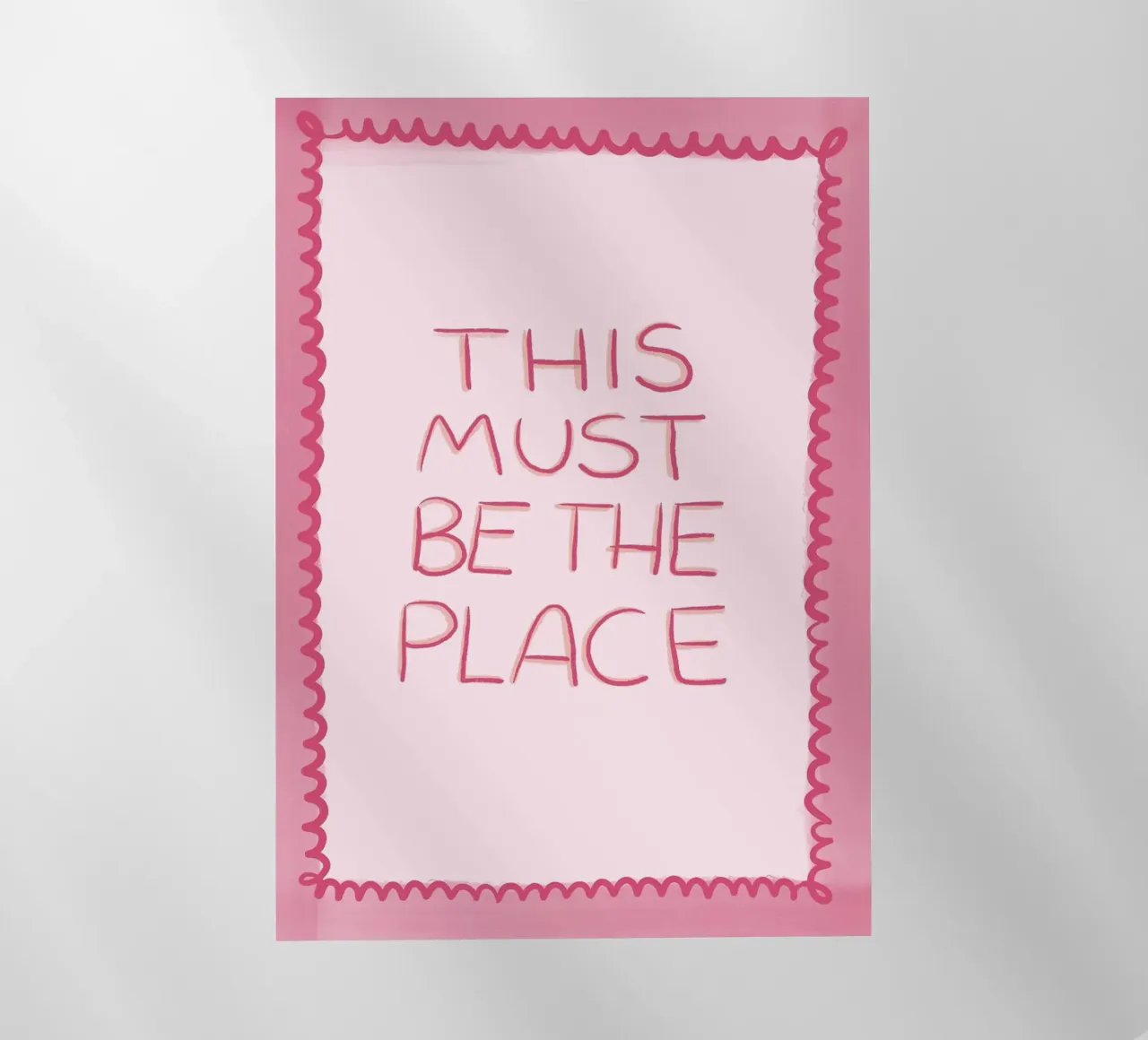 Questo deve essere il posto giusto Rosa pellicola backlit da Tory