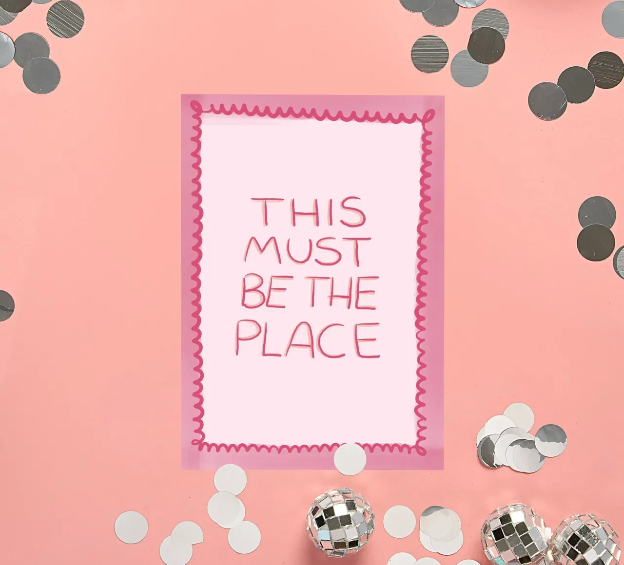 Questo deve essere il posto giusto Rosa adesivo da Tory