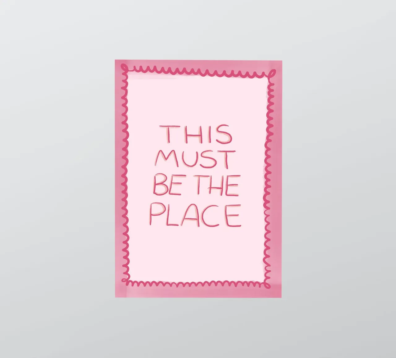 Questo deve essere il posto giusto Rosa adesivo da Tory