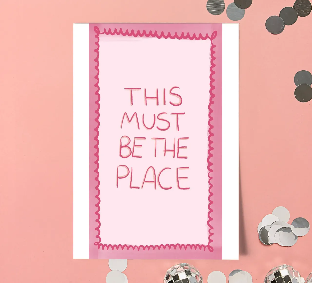 Questo deve essere il posto giusto Rosa foglio adesivo da Tory