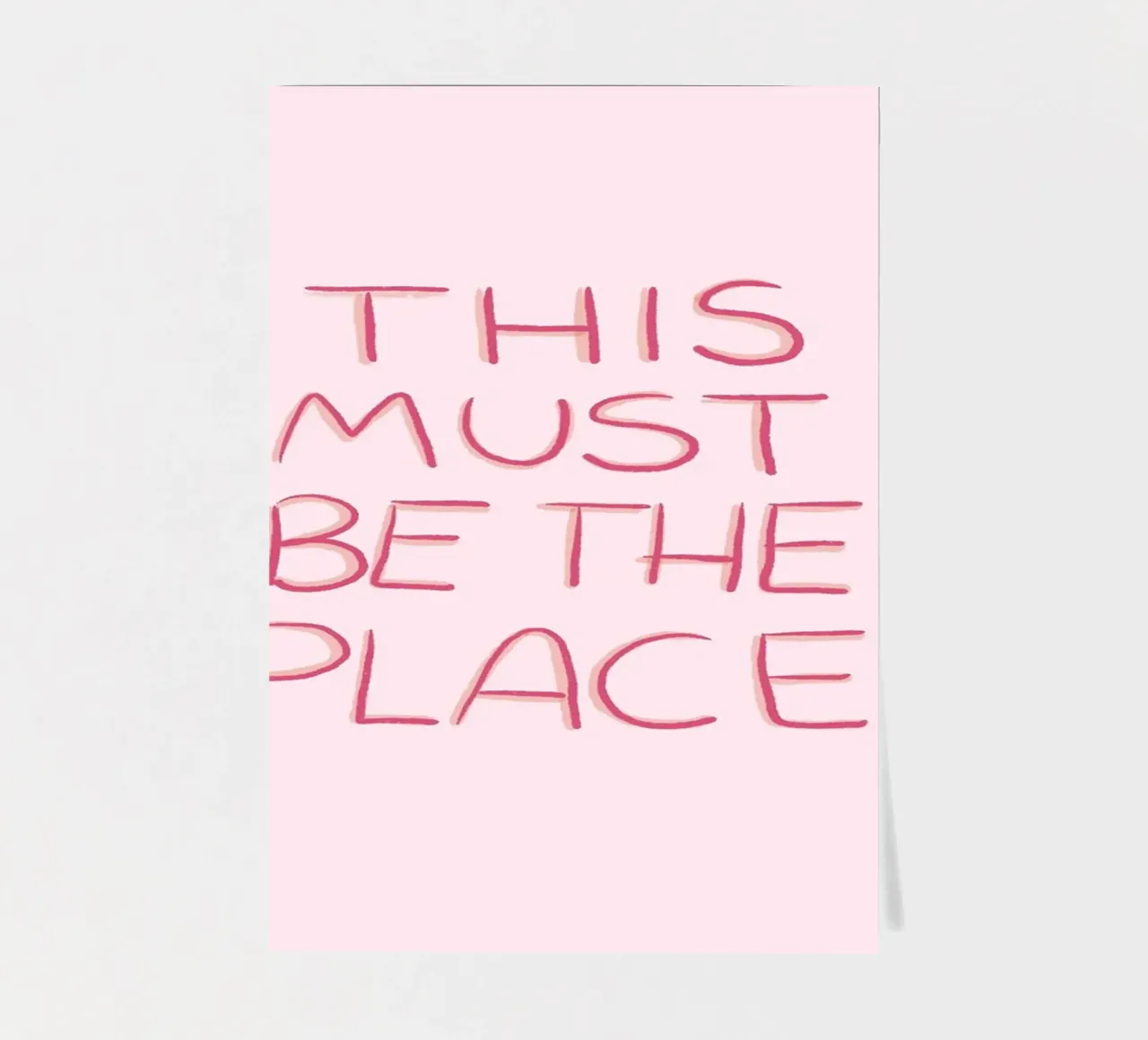Questo deve essere il posto giusto Rosa foglio adesivo da Tory
