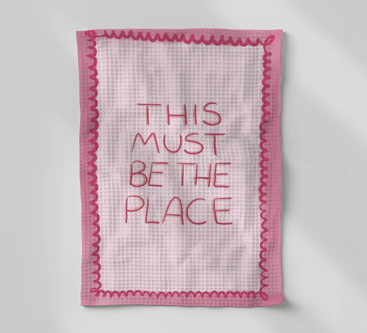 Questo deve essere il posto giusto Rosa canovaccio da cucina da Tory