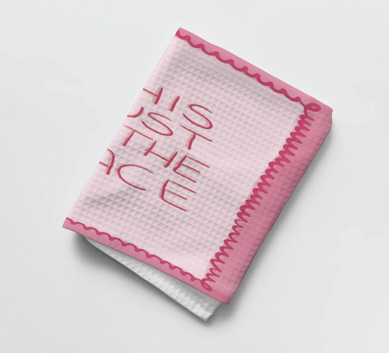 Questo deve essere il posto giusto Rosa canovaccio da cucina da Tory