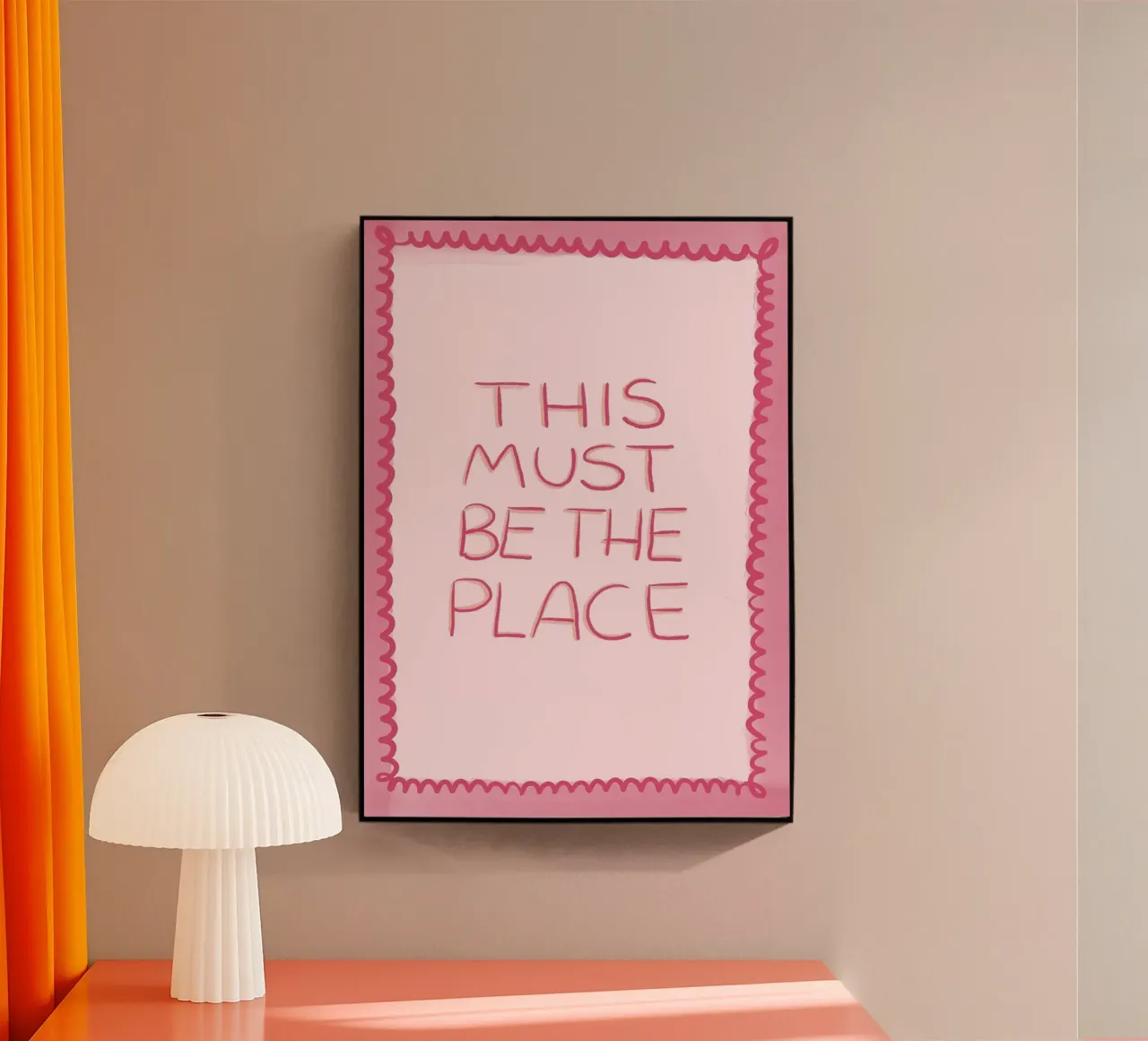 Questo deve essere il posto giusto Rosa plexiglass da Tory