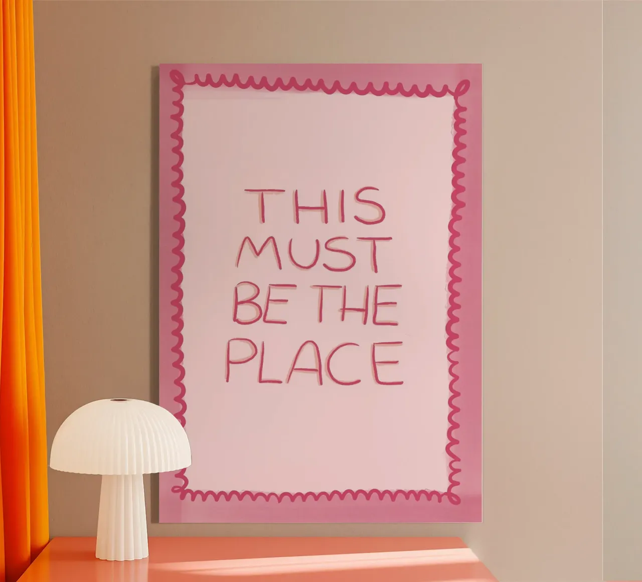 Questo deve essere il posto giusto Rosa plexiglass da Tory