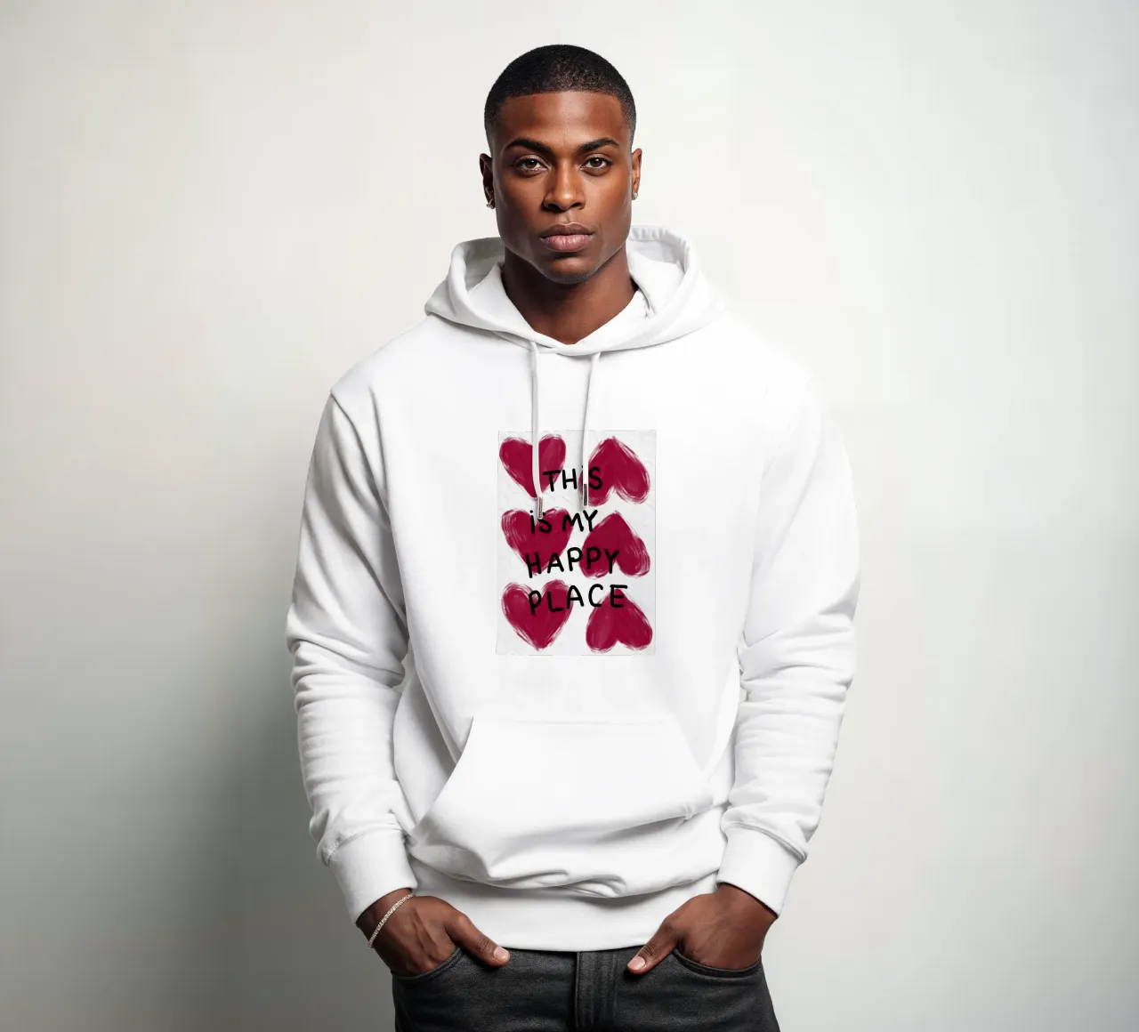 C'est là que se trouvent mes cœurs heureux sweat à capuche de Tory
