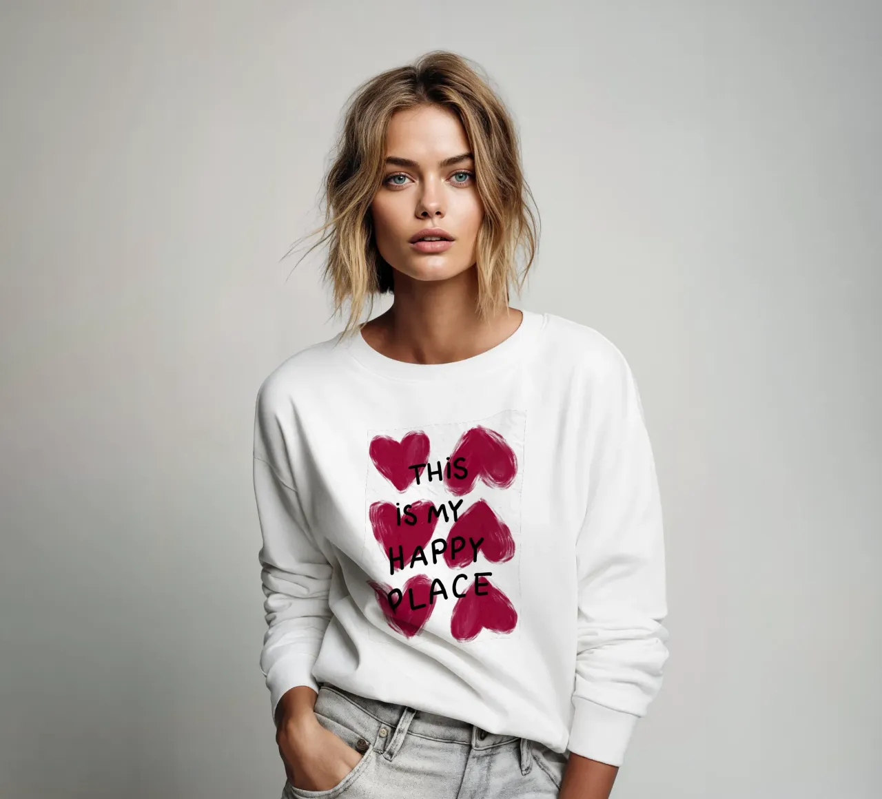 Dies ist mein glücklicher Ort der Herzen Sweatshirt von Tory