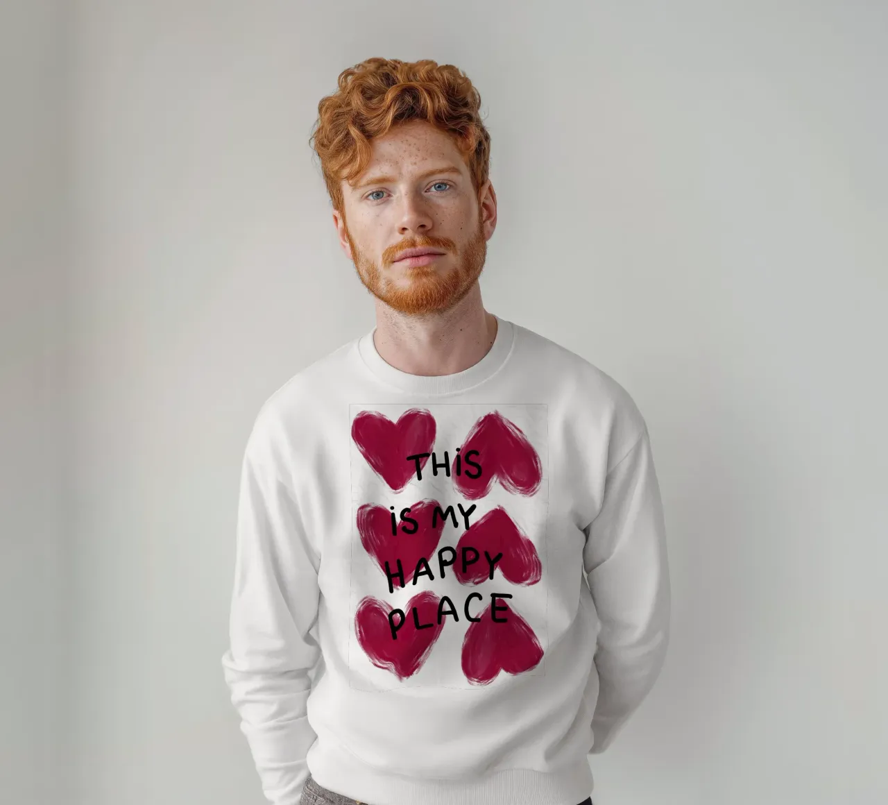 Dies ist mein glücklicher Ort der Herzen Sweatshirt von Tory