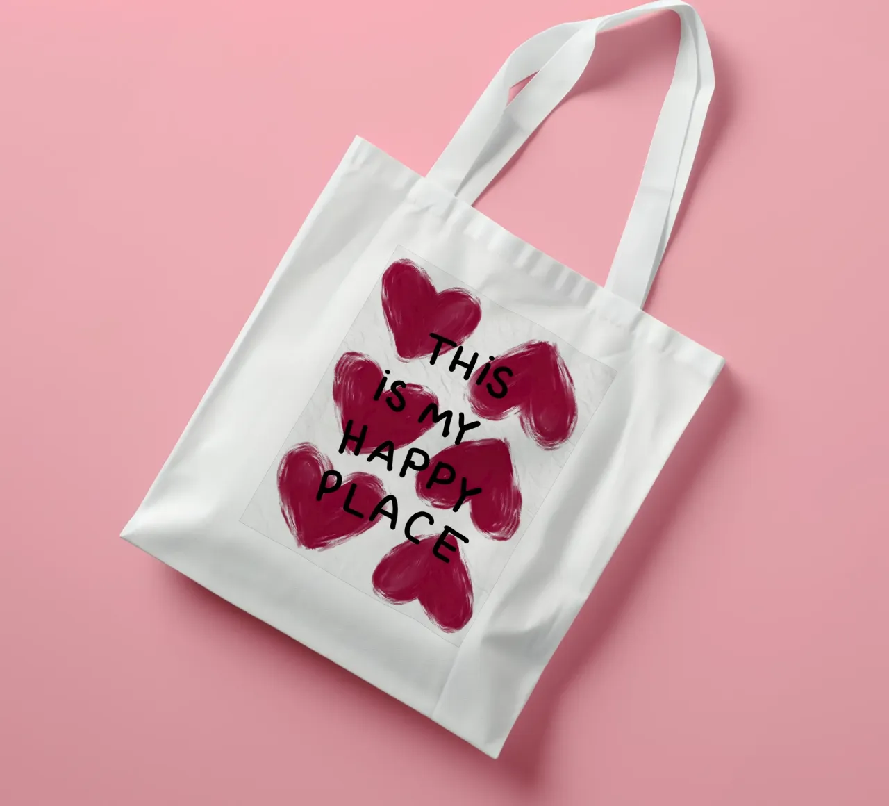 C'est là que se trouvent mes cœurs heureux tote bag de Tory